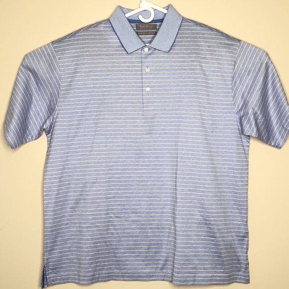 Daniel Cremieux Blue Striped Cotton Polo XL - Picture 1 of 6